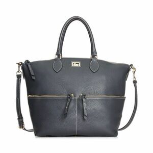 Dooney & Bourke Dillen Pebble Grain Double Pocket Satchel black